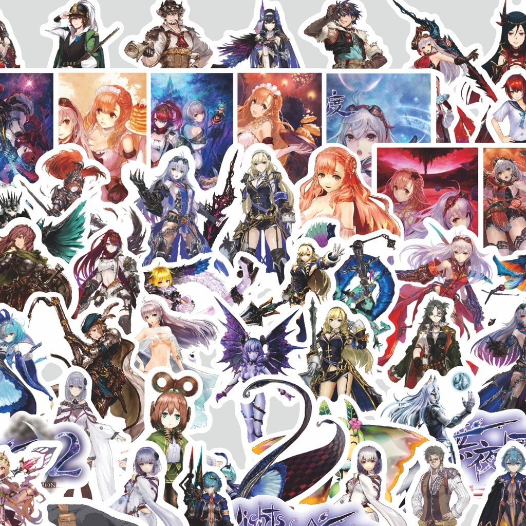 

Stiker Cutting Pack Stiker Game Nights of Azure Char Mix 1 Isi 100Pcs Series Aesthetic Lucu Keren Untuk Koper Bahan Vynil