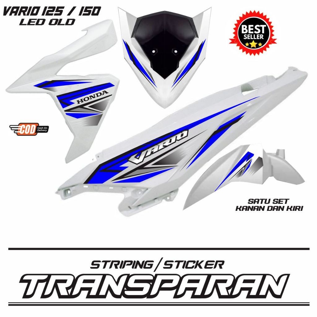 STRIPING VARIO LED 125 / STIKER MOTOR HONDA VARIO 2014 2017 TRANSPARAN / STIKER VARIASI MOTOR
