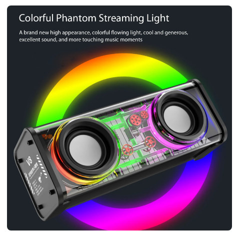 Speaker Bluetooth K88 5.0 Wireless Subwoofer TWS RGB Light Portable Speaker Mini Party Loudspeaker/P