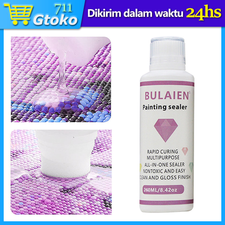 

Diamond Painting Glue Wax Lem Sealer Pelindung Lukisan Conserver Sealing Glue Permanent Hold Shine Effect Sealer Brightener