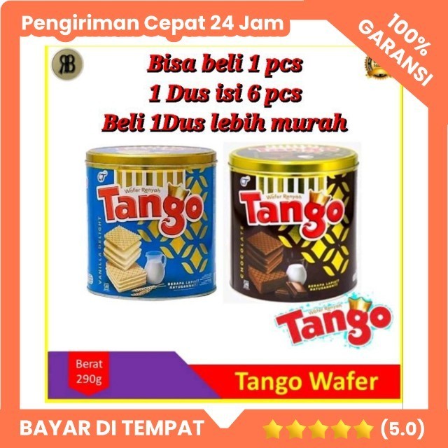 

Tango wafer kaleng coklat 270gr - Tanggo Vanilla - Chocolate - Can