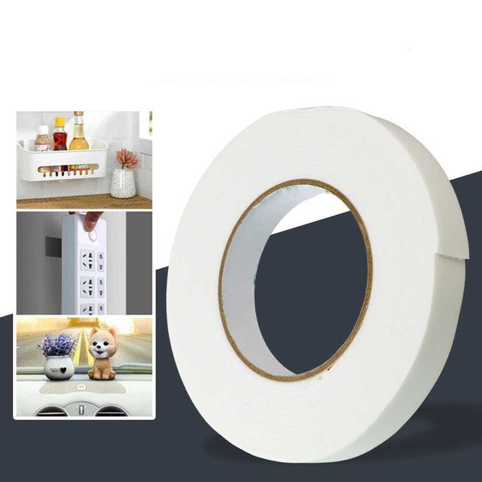 

Buzper Double Tape Foam Adhesive Isolasi Solatip Lakban Busa Putih 20mm