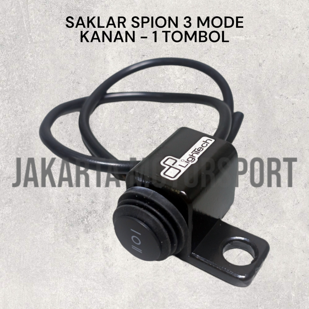 LIGHTECH - Saklar Lampu On Off Sorot Tembak 3 Mode Posisi Spion Kanan Alumunium Waterproof