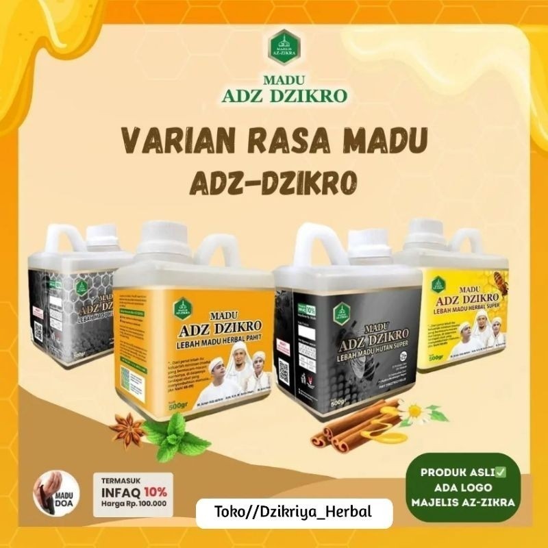 

Madu ADZ DZIKRO ADZIKRO Herbal Hutan Super Hitam Pahit Kemasan Baru Original