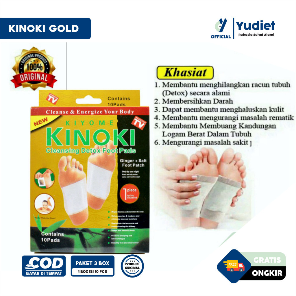 termurah asli Koyo Kinoki Gold (Isi 10 Pcs)/ Koyo Herbal Kinoki Gold/ Koyo Kesehatan