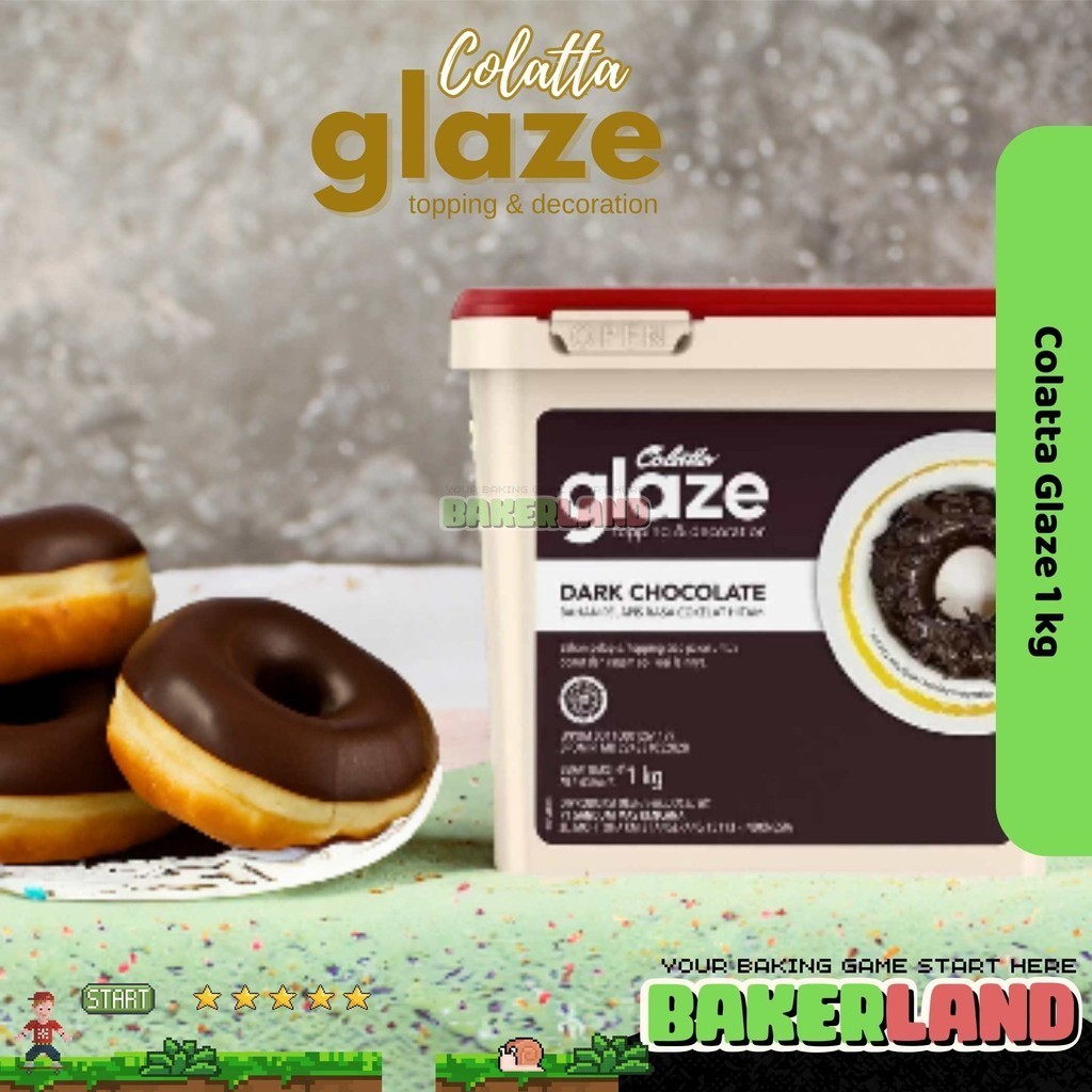 

Colatta Glaze Dark Coklat / Selai Dark Cokelat 1kg / Selai Roti / Topping Selai Colatta Glaze