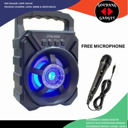Promo Terbaru Speaker Bluetooth Xtm5009 3Inch Bonus Mic Karaoke Wireles Speker 3 Inch Bluetooth Xtm
