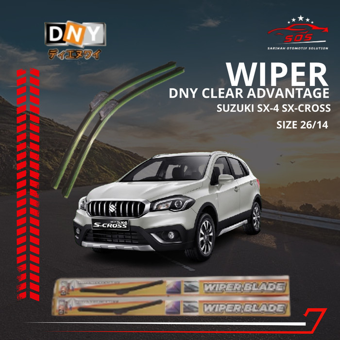 Wiper Depan Suzuki SX-4 S-Cross 2013 Frameless MURAH