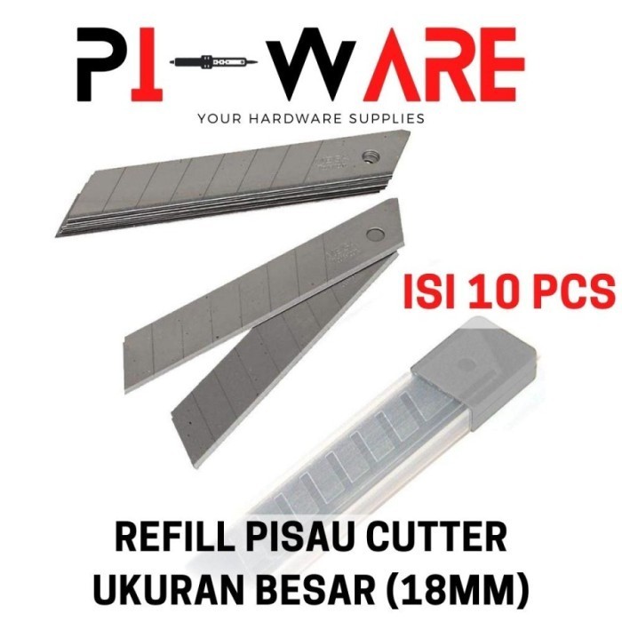 

Isi Refill Replacement Blades Pisau Cutter Ukuran Besar isi 10 Pcs