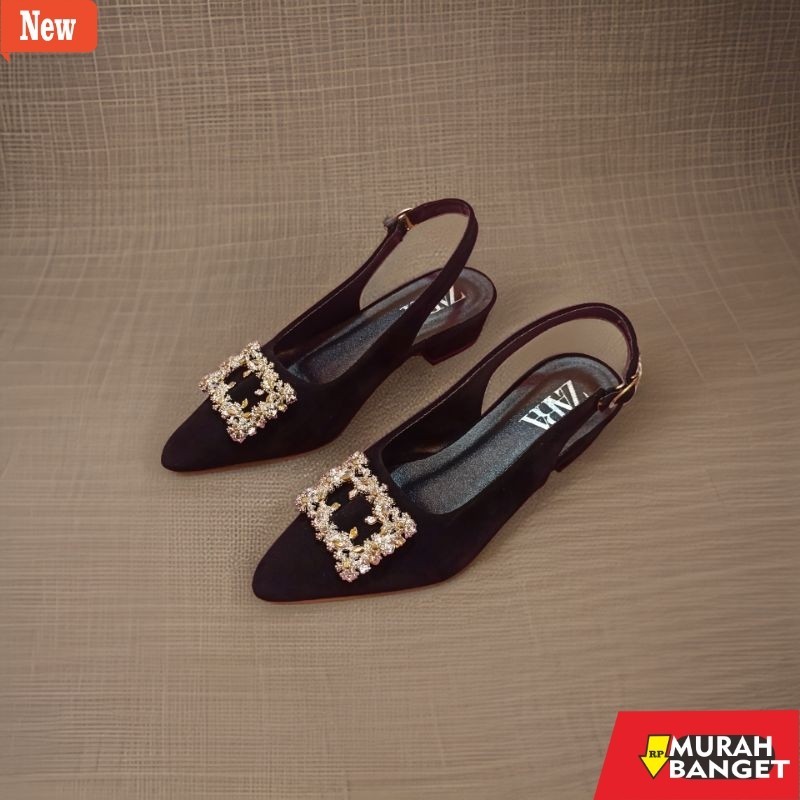 shopee haul sepatu heels wanita Sepatu Wanita High Heels 3 cm Zara  terbaru ZR KD 04