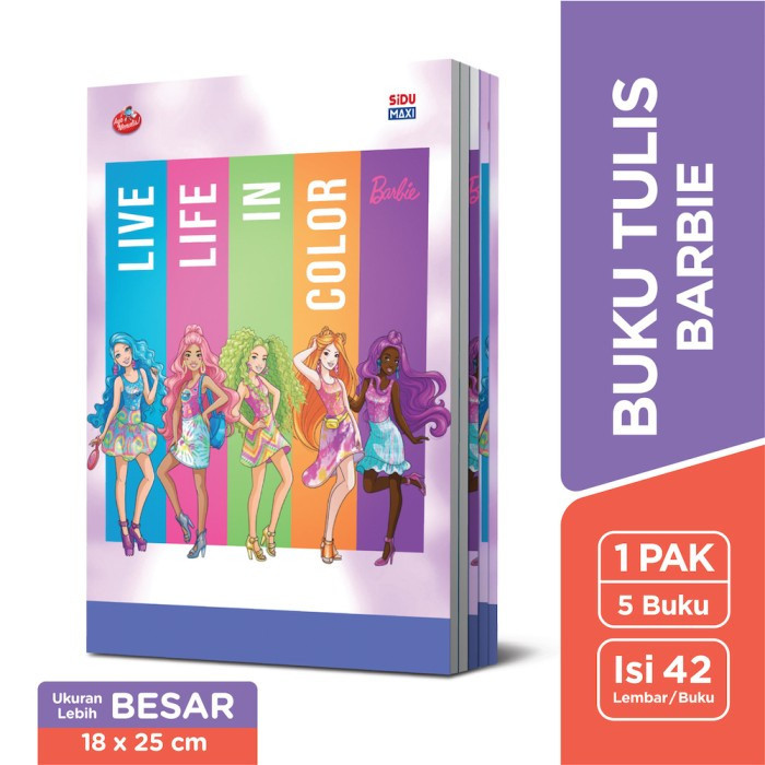 

Buku Tulis Besar Sinar Dunia MAXI BARBIE Ukuran Boxy B5 42 Lembar Motif Cewek - Jual Pak (isi 5 Buku)- SHAGB