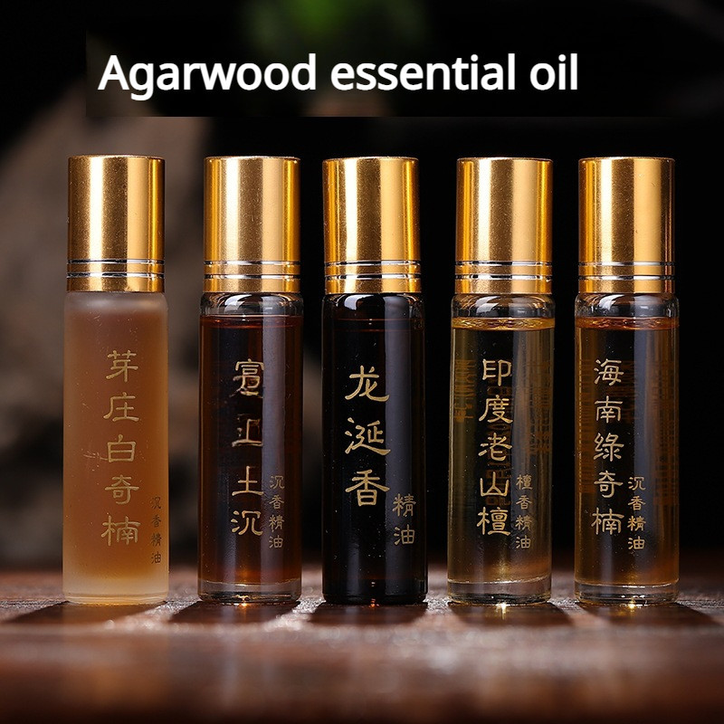 10ml Natural Incense Essential Oil Rolling Ball Type Agilawood Sandalwood Home Office Aroma Diffuser