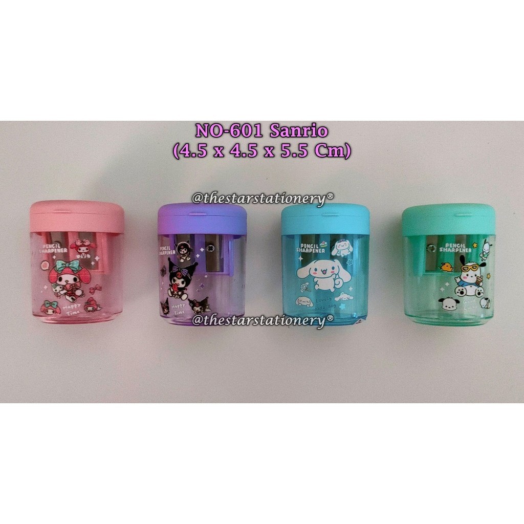 

(1 Biji) Rautan Sanrio NO-601 2 Lubang 4.5 x 4.5 x 5.5 Cm / Sharpener Rautan Sanrio NO-601 / Rautan Tabung Sanrio 2 Lubang