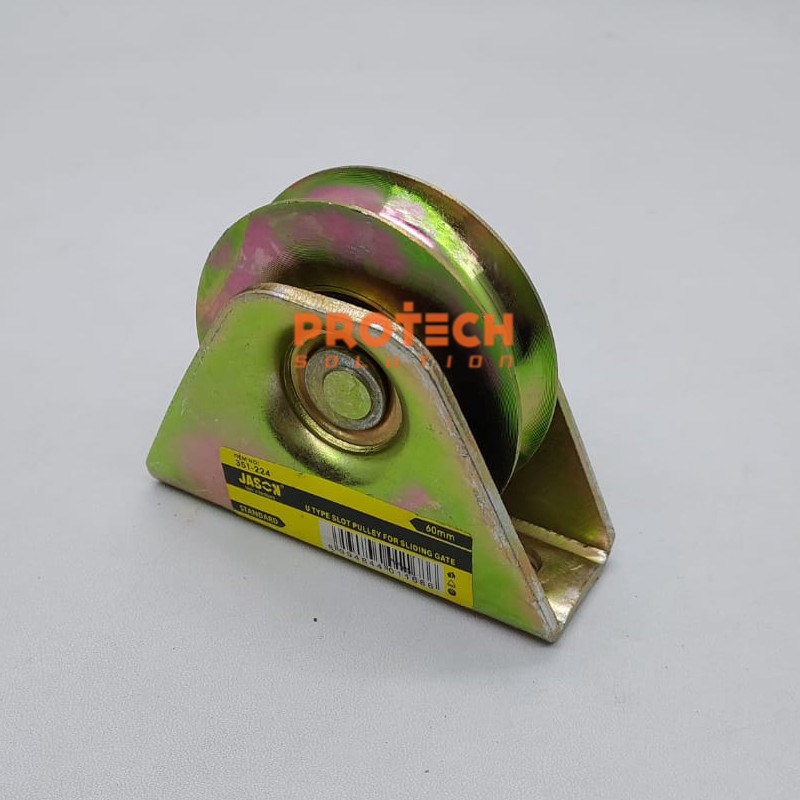 JASON Roda Pagar besi Rel galvanis gate wheel 60mm U Bulat 6cm