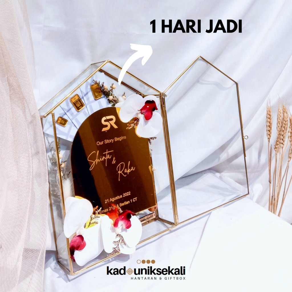 MAHAR TYPE TERARIUM 30CM / MAHAR TERARIUM/ MAHAR KACA/ MAHAR GOLD MIRROR AKRILIK/ MAHAR EXCLUSIVE