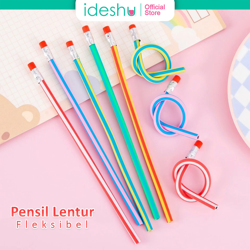 

Pensil Flexsible Lentur Pensil Gulung Unik Lucu Warna Warni