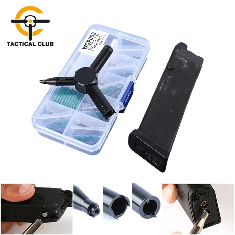 Magazine Fluorine Rubber O Ring Silicone Seal Ring Blaster Gun Gas Valve Key Magazine Charging Tool 