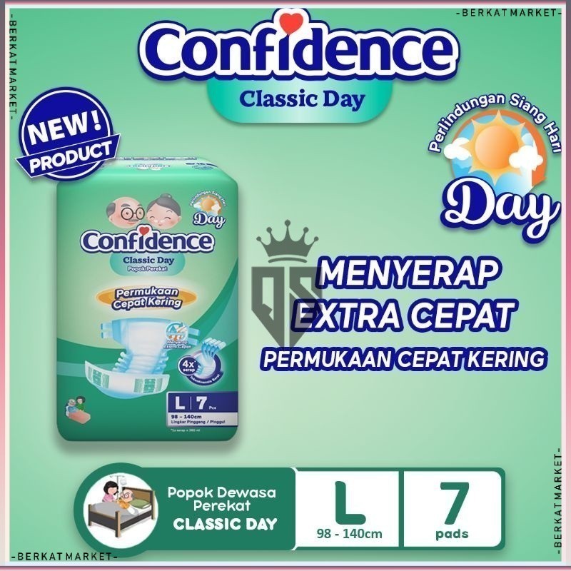 Confidence Classic Day Night Popok Pempers Pempes Diapers Perekat Tape Celana Sensi Pants Under Pad 