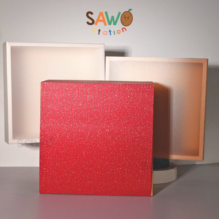 

25x25x10 MINIMAL 5PCS Packaging Box Kotak Souvenir Hampers Dus - Kraft + Doff