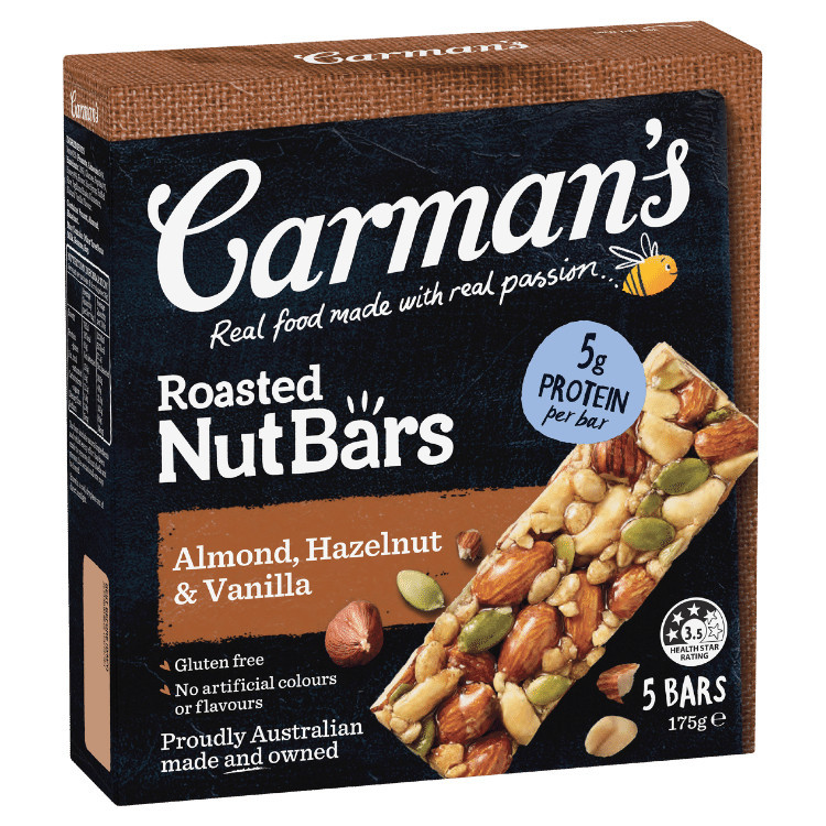 

CARMAN'S ALMOND, HAZELNUT & VANILLA NUT BARS 5 PACK