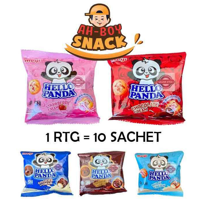 

HELLO PANDA SACHET RENCENG ( 10 SACHET X 8 GRAM) - COKELAT, STRAWBERRY, COOKIES AND CREAM, DOUBLE CHOCO, MILK ALL VARIAN