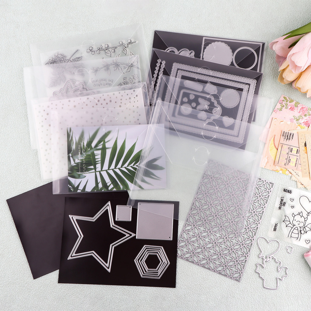 

Bundled-Savings Storage Pockets Plastic Envelopes Magnetic Sheets Bundle For Storaging Photos Clear Stamp & Die Organized