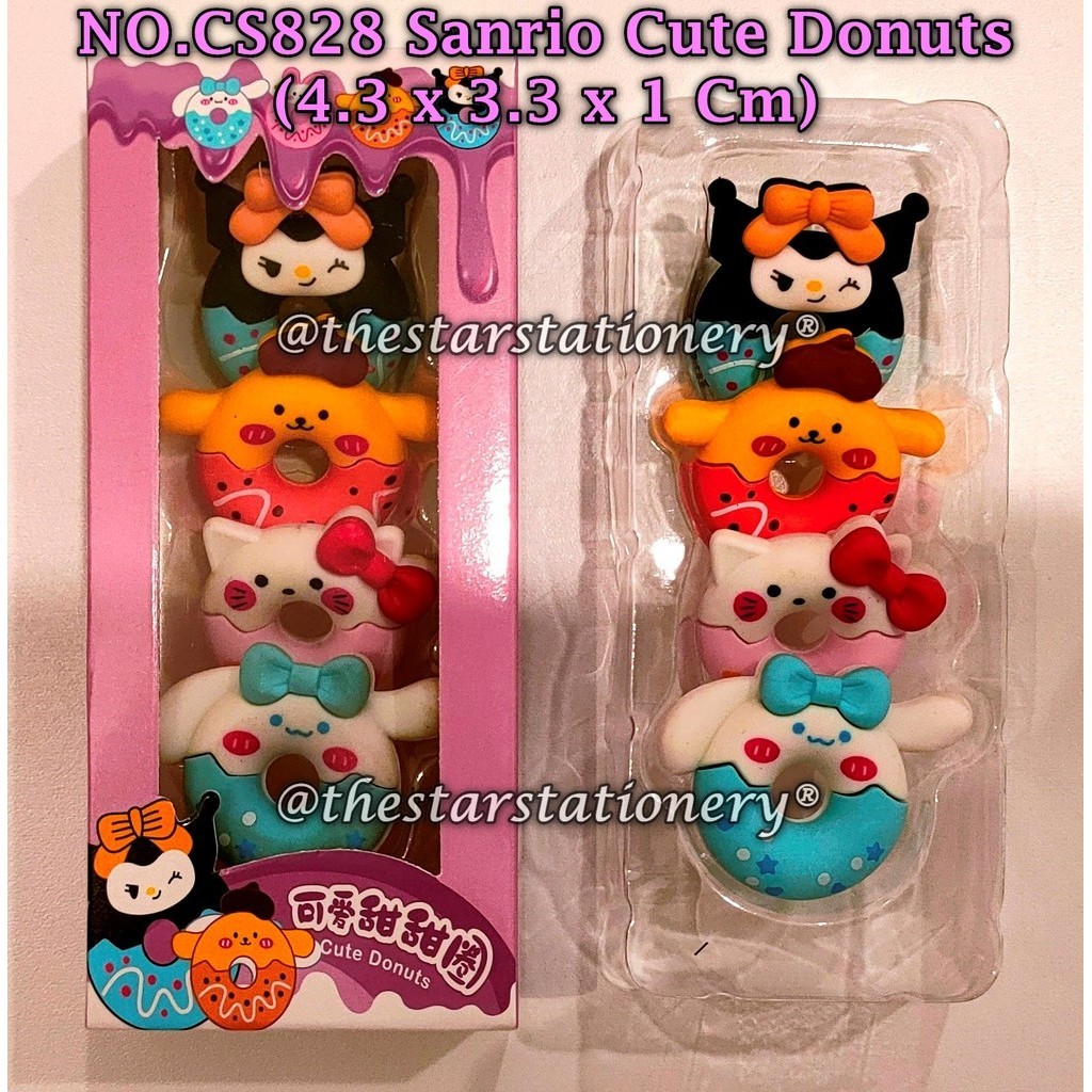 

(1 Biji) Penghapus Sanrio CS828 Cute Donuts / Penghapus Donat Bisa Lepas Pasang / Penghapus Lucu