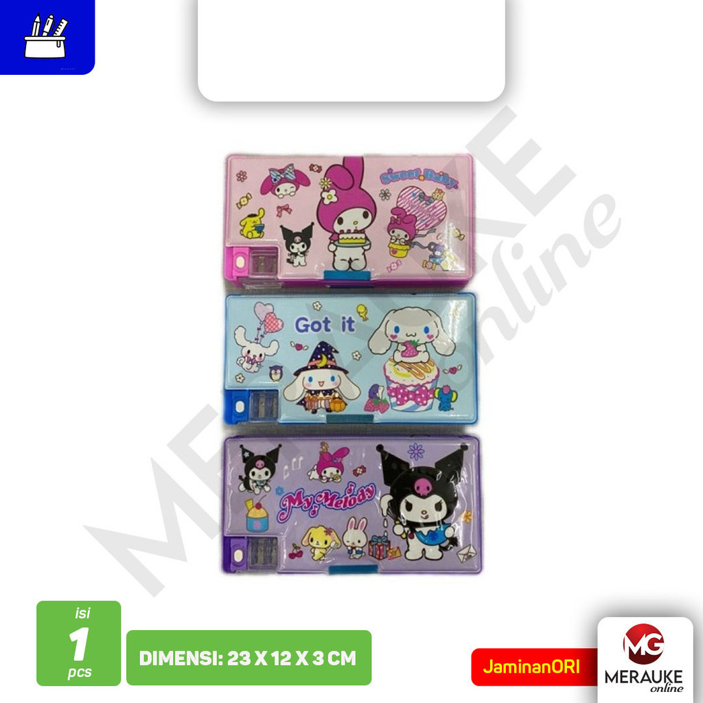 

Pencil Case Magnet Karakter 2 Sisi + Rautan GP-65086 / Tempat Pensil