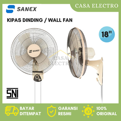 SANEX Kipas Angin Dinding Wall Fan 18 Inch / Kipas Angin Dinding / Kipas Angin Tembok / Kipas Angin 