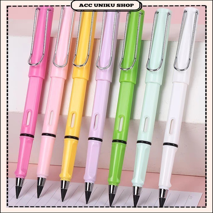 

AU - PENSIL ABADI ETERNAL + PENGHAPUS PRAKTIS / ALAT TULIS PENSIL TANPA BATAS / PENSIL ETERNAL PLUS ERASER