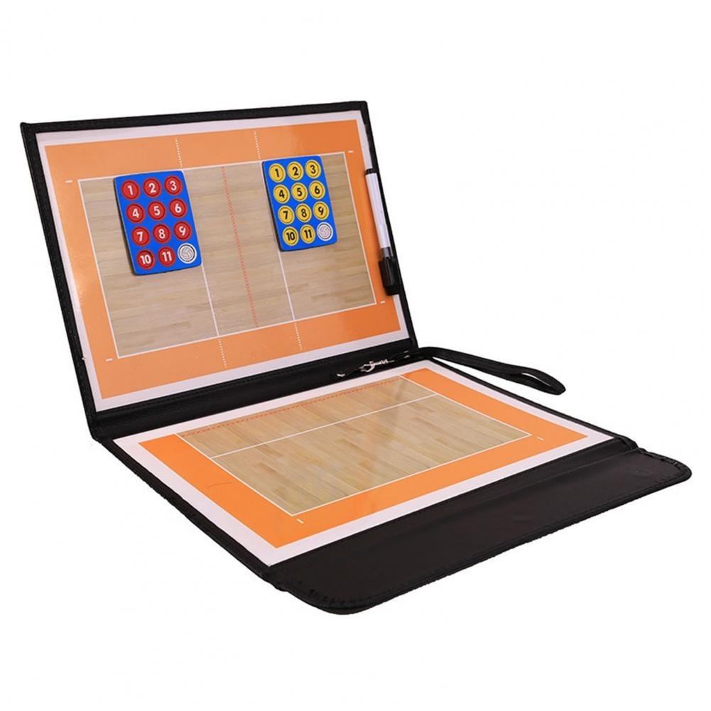 

Volleyball Clipboard Portable Foldable Volleyball Coaching Board with Pen Lightweight Dry Erase Teaching Tool for Coaches