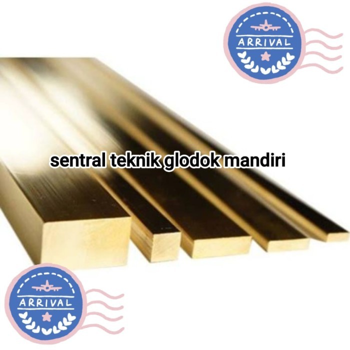 brass plat strip kuningan tebal 6mm x 9mm x 4000mm