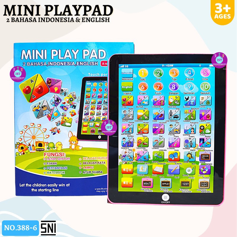 (BISA COD) PLAYPAD MINI 2 BAHASA - MAINAN ANAK EDUKASI EDUKATIF PLAY PAD / Mainan Anak MAINAN IPAD M