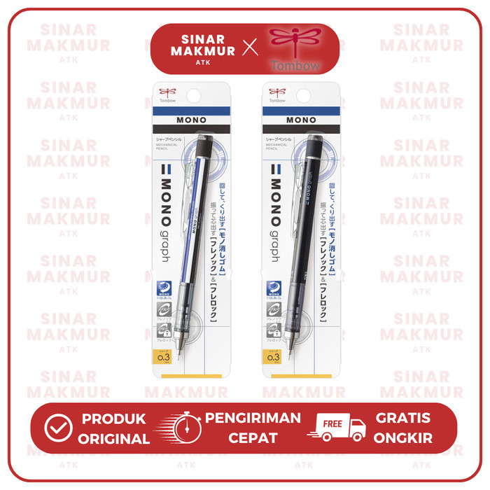 

Pensil Mekanik/Mechanical Pencil/Shaker Pencil Mono Graph 0.3mm DPA-131 Mono Tombow (Pcs)