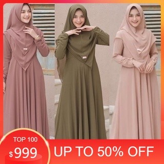 MURAAHH / Gamis Syari Hijab 2 layer/Gamis Syar'i Jumbo/Mayra Syar'i Hijab