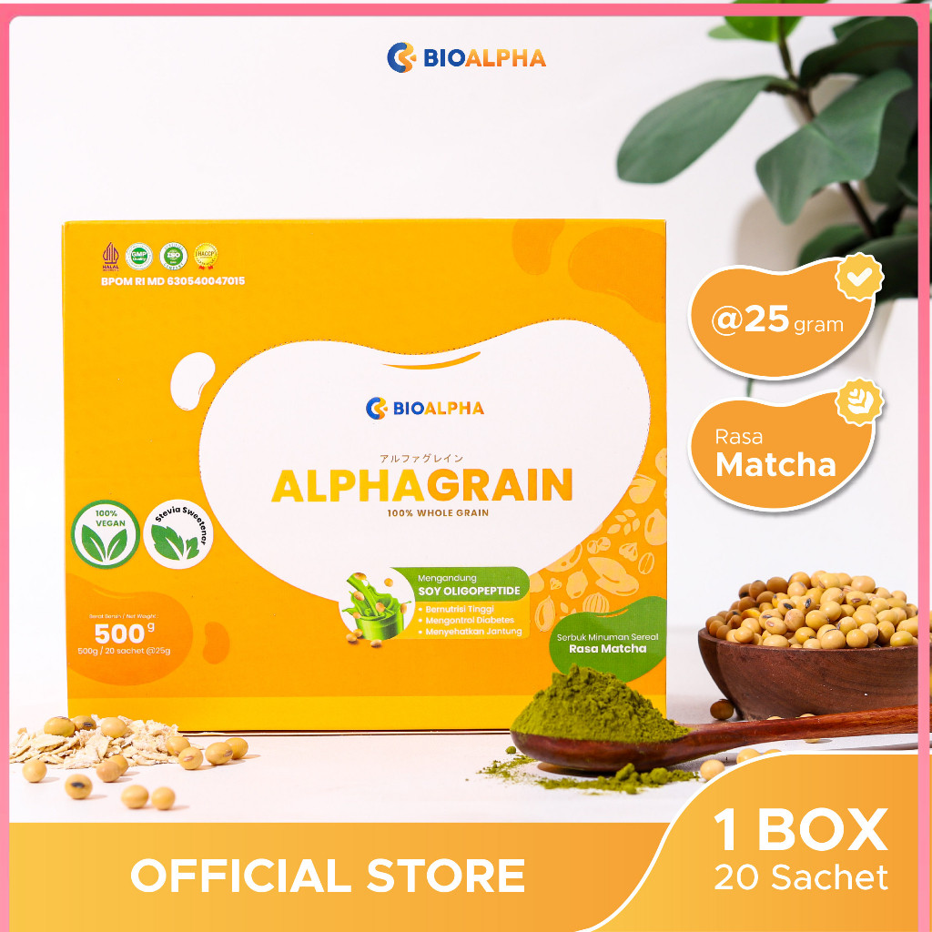 

Alphagrain isi 20 Sachet: Minuman pengganti makan & camilan untuk diabetasi Rasa Matcha MYVIRASHELL