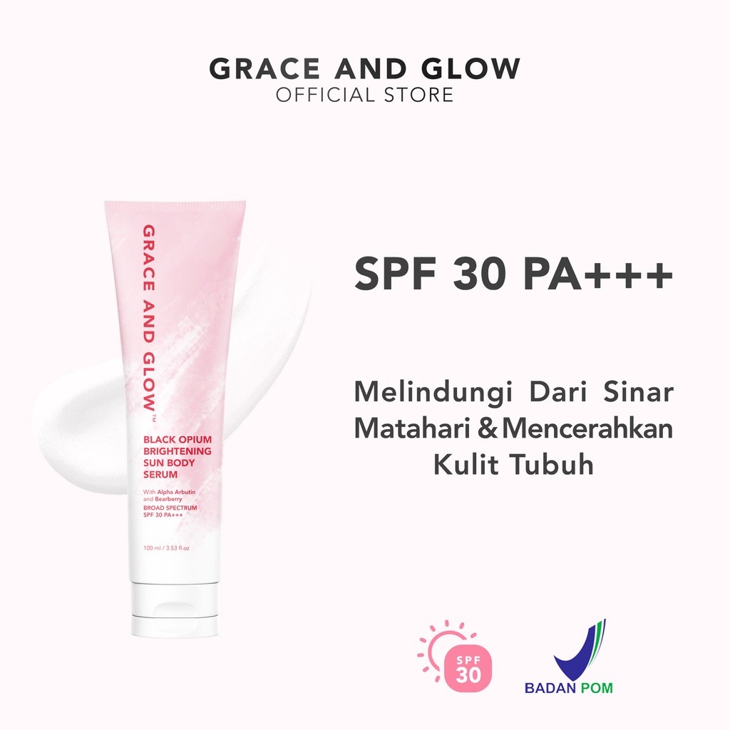 Grace and Glow Black Opium Brightening Sun Body Serum SPF 30 PA+++ 100 ml | Sunscreen | - Sunblock B