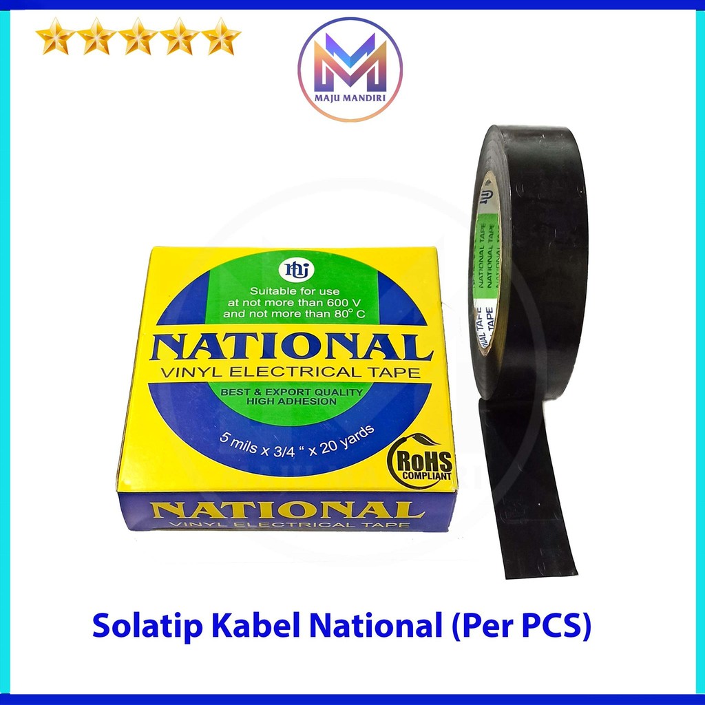 

Solatip Kabel Listrik National / Solasi Hitam PVC 3/4