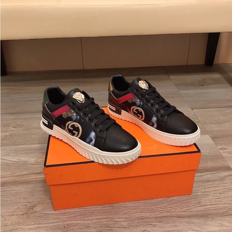Gucci Luxurious Minimalism Fashion all-match Men Casual Shoes Sneakers Black Gucci Logo