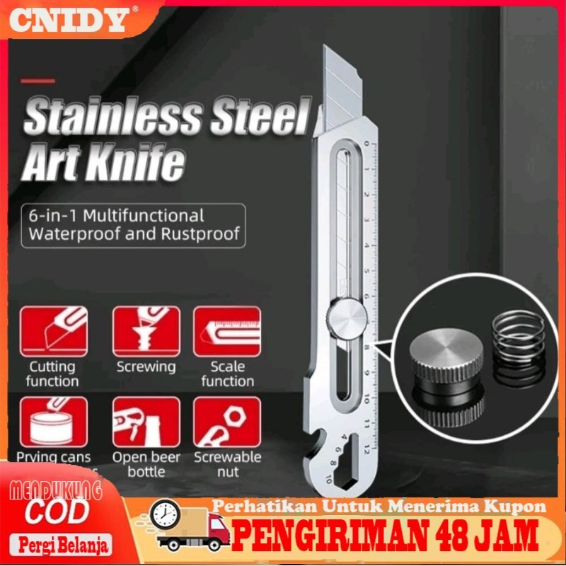 

【COD】Pemotong 6 in 1set 18mm Pemotong Baja Multifungsi Baja Tahan Karat Besar Gratis 10 Buah Pisau Pemotong Kertas