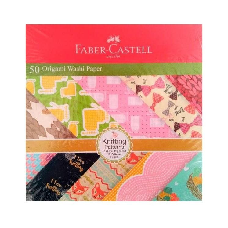 

KERTAS LIPAT ORIGAMI WASHI PAPER MOTIF 15X15 - FABER CASTELL 50 LEMBAR