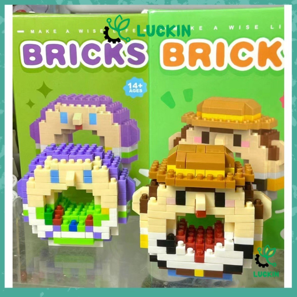 DIY Susun Balok Blok Mini Kartun Bricks Donat Disney Balok Nano Block Kartun Toys/3D Puzzle Blok Don