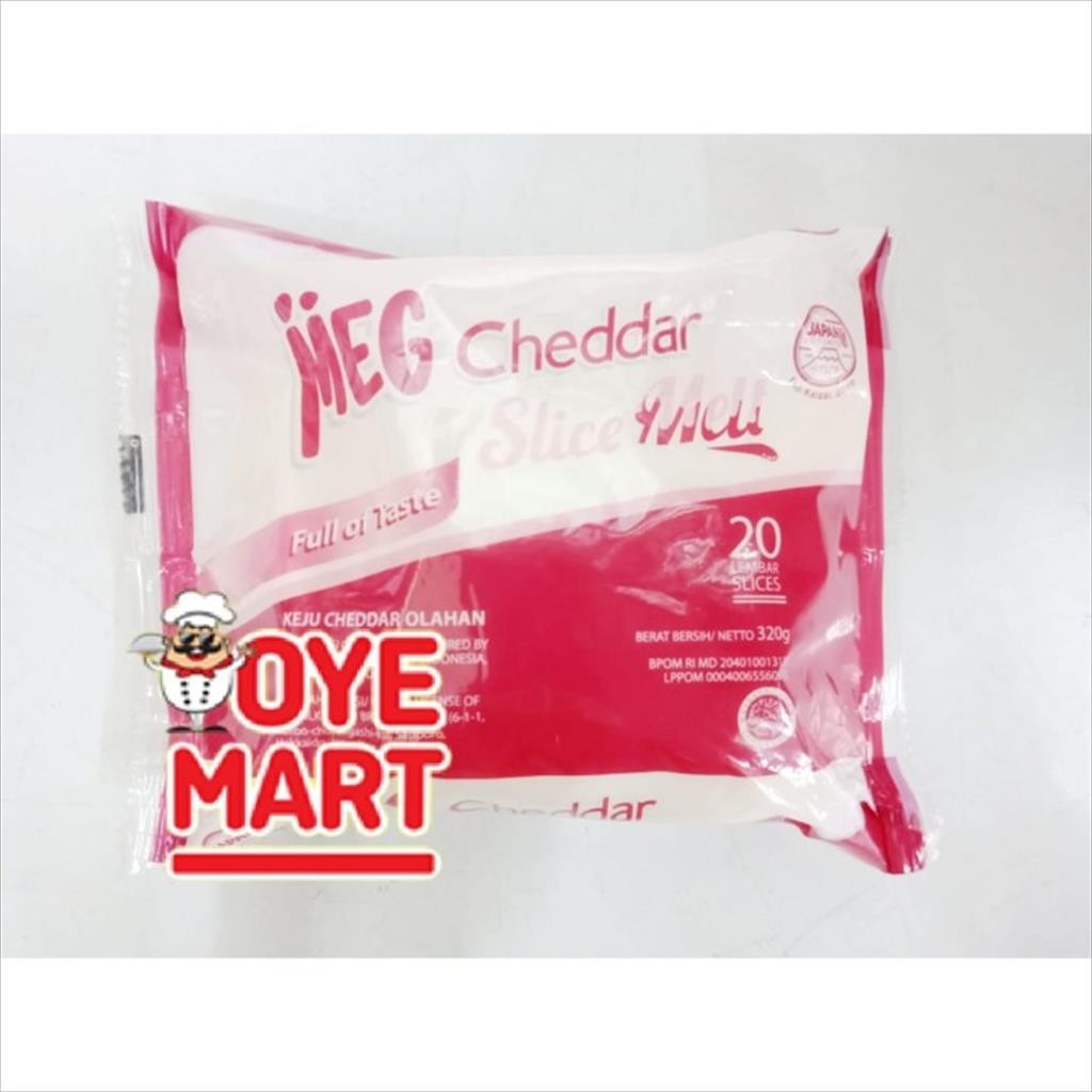 

MEG CHEDDAR SLICE MELT 320GR ISI 20PCS/KEJU SLICE MELT