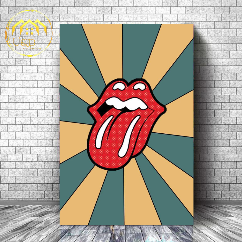 HIASAN DINDING - POSTER KAYU ROLLING STONES - POSTER ROLLING STONES - DEKORASI RUMAH - UKURAN 20X30 