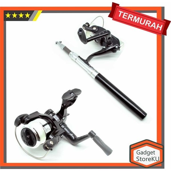 Pancing Pena 1 Set Dengan Reel - Joran Pena - Pancing Pulpen 1.4 meter