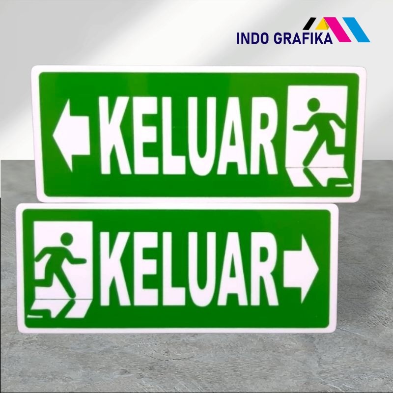 

Akrilik sign petunjuk arah KELUAR kiri/kanan (harga satuan)