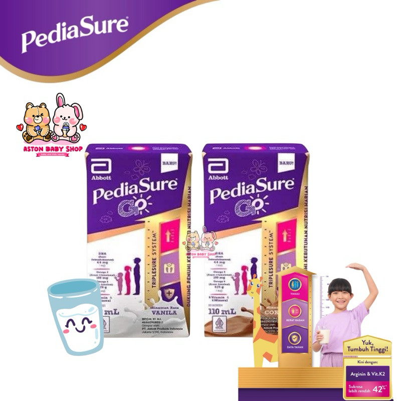 

Pediasure Go Susu UHT 110ml Coklat/Vanila / Susu Anak 1-10 Tahun