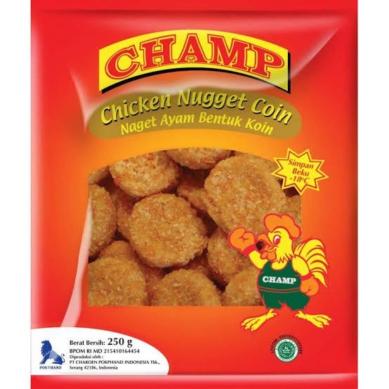 

Champ Chicken Nugget Coin / Naget Ayam Koin 200 Gr Premium Halal