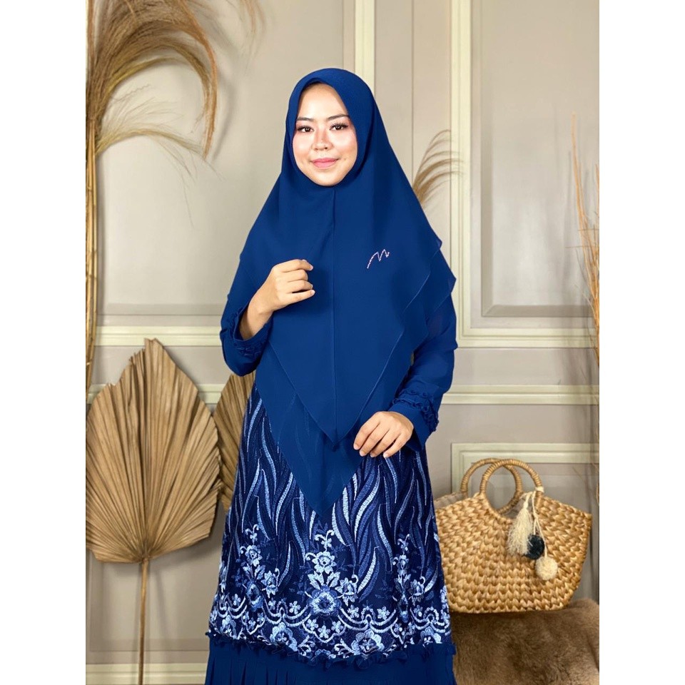 Fashion muslim Baju Brokat Setelan Gamis Wanita Aqila Set