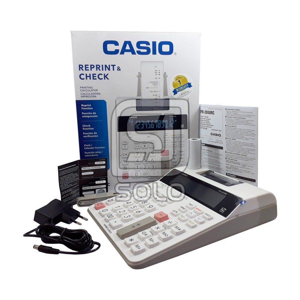 

Kalkulator Casio Portable Printing Calculator Casio FR 2650 RC Original